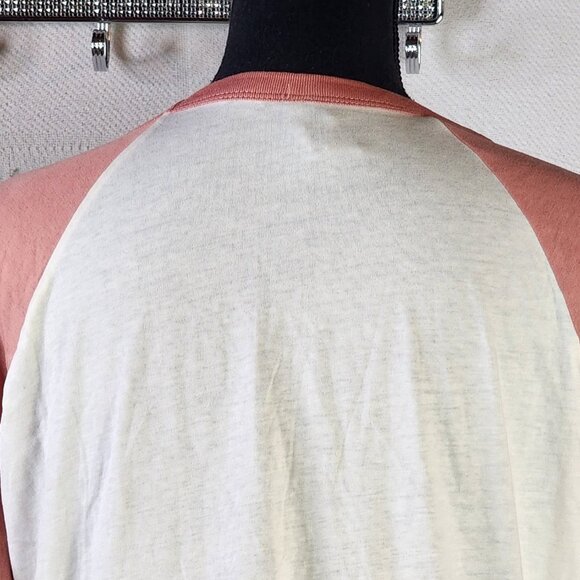 Sweet Claire Oversized Red Orange Yellow Adventure Vibes Rose Gold LS Tee Size M - Picture 10 of 16